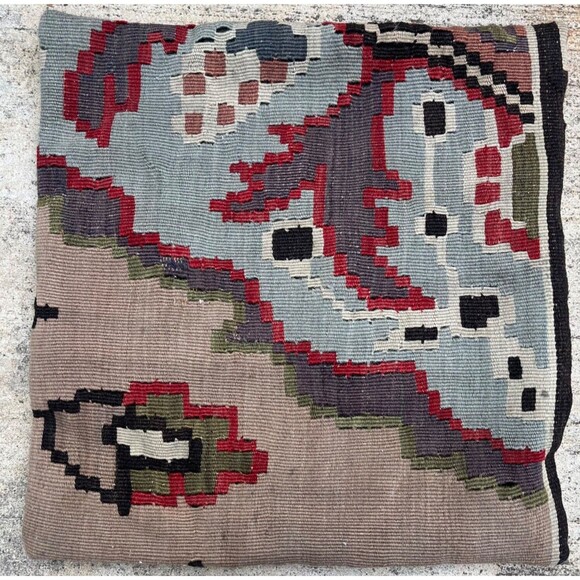 Handmade Rug Jute Kilim Pillow Case 15x15" Vintage Throw Cushion Cover Decor - Picture 2 of 9